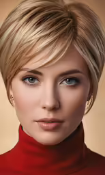 a woman with blonde hair is posing for a photo