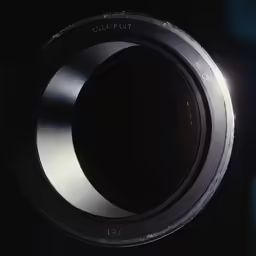 the camera lens lens lens in a dark room