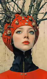 an image of a woman wearing a tree crown