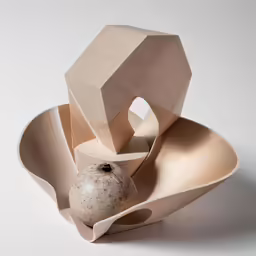 the interior is made up of an unusual pattern