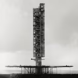 a tower with some stairs going up the side