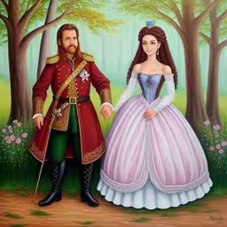 an image of a man and woman in renaissance dress,a couple of people are dressed up in renaissance dress