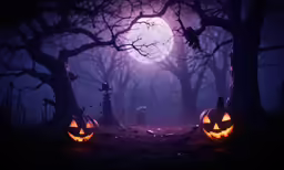 some scary looking pumpkins on the ground