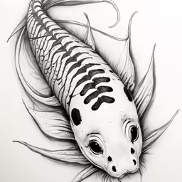 an illustration of a fish with an interesting eye pattern