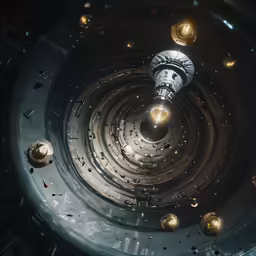a very unique looking object inside of a spirally structure