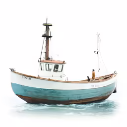 a old wooden fishing boat on the water