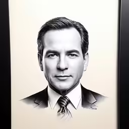 a drawing of a man with the words jon roberts written on it