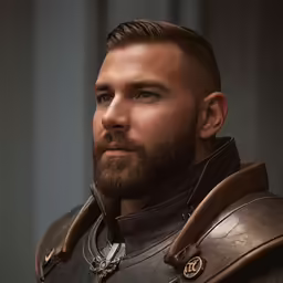 a man with a goatee in the middle with a goatee hairstyle