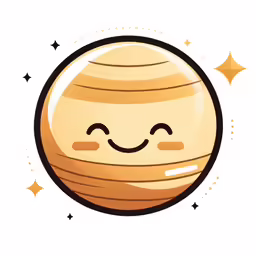 a cartoon of the planet in space