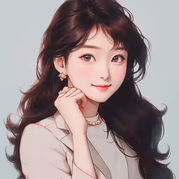 a close up view of a person wearing long hair,an image of a woman with long hair wearing earrings