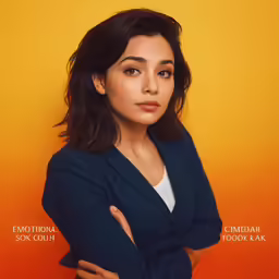 the woman is posing for a photo with her arms crossed