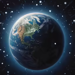 an image of earth taken from space showing america