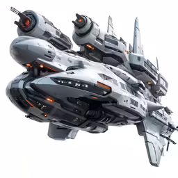 a sci - fion like ship is flying through the air