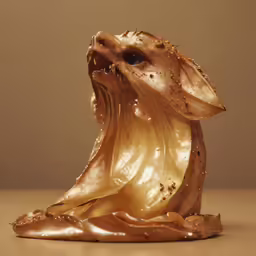 a sculpture of a sea animal on top of a table