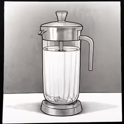 an illustration of a water pitcher sitting on a table
