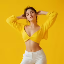 an image of a woman posing with her hands on the head