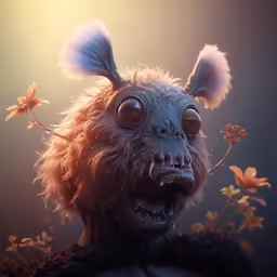 an animal with large eyes and big ears