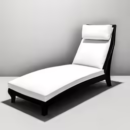 a chaise lounge chair that has been made with a bed mattress