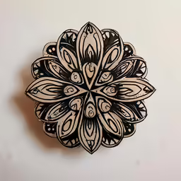 an ornate wooden decoration with floral design