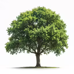 a tall tree sitting under a green leaf filled tree