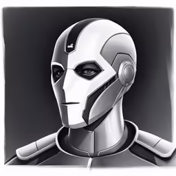 a drawing of an avatar wearing headphones
