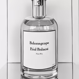 a bottle of cologne on a counter top