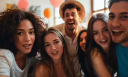 several people smiling and posing for a picture