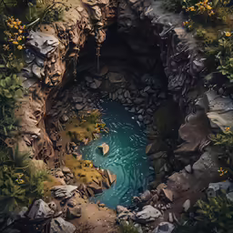 an image of the water inside of a cave