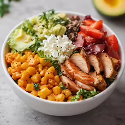 the bowl contains a variety of fruits and vegetables