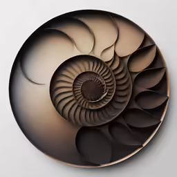 a round object has been created to look like a spiral