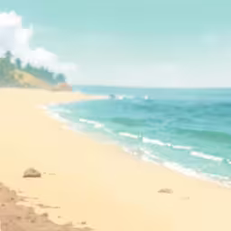 an image of two people walking on the beach