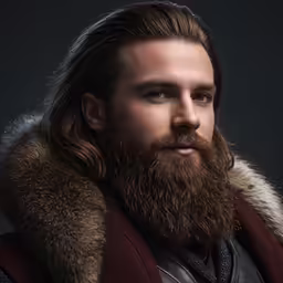 a close up of a person with a fur coat on
