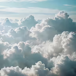 white clouds are high up in the air