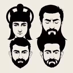 various facial variations of the same person