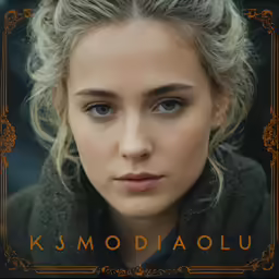 a close up of a person with an image of her face