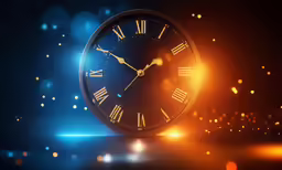 a clock with roman numerals and gold