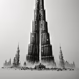 there are many tall buildings with clocks on each floor