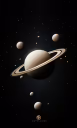 the saturn system and its four satellites