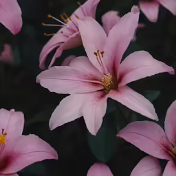 pink flowers that are in the middle of a bouquet