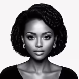 an african american woman with braids, makeup, and earrings