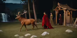 a photo of an outside setting with the scene in motion
