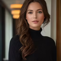 a beautiful young lady is standing in front of a mirror