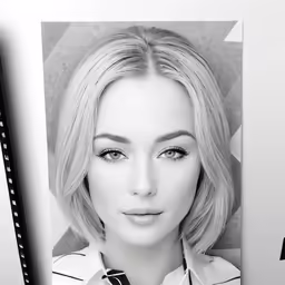 a drawing is seen on top of a photo