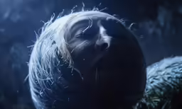 the head of a woman with spikes is in dark