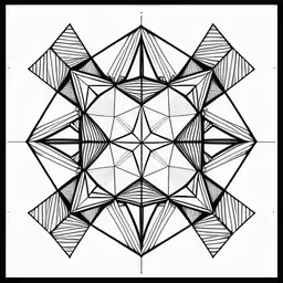 black and white geometric art with black squares,a black and white drawing of an abstract design