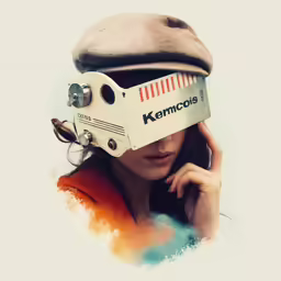 the girl is wearing a hat that has a visor on top