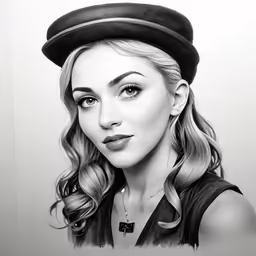 the girl in black is drawn on paper
