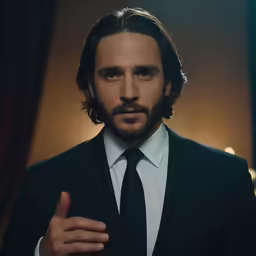 a man dressed in suit and tie looking into the camera