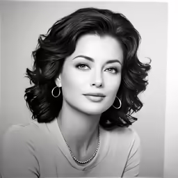 a woman with big earrings is smiling at the camera