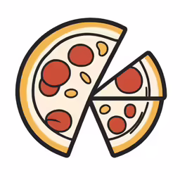 two pieces of pizza in different shapes